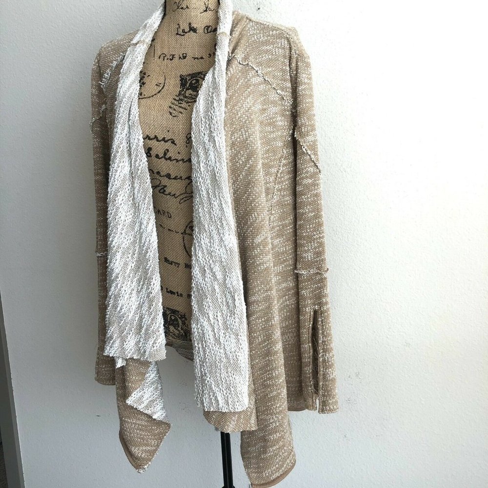 Free People Knit Cardigan Open Waterfall Front M